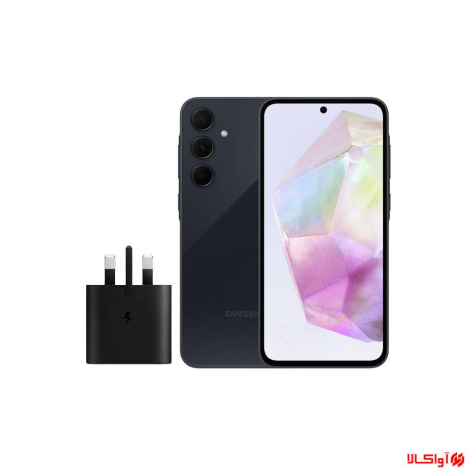 گوشی موبایل سامسونگ مدل Galaxy A35 دو سیم کارت ظرفیت 128 گیگابایت رم 8 گیگابایت به همراه شارژر سامسونگ - ویتنام